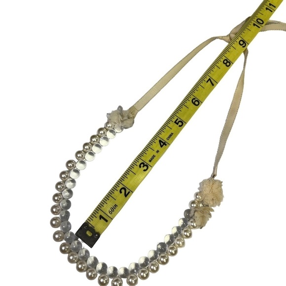 J Crew Stella & Dot Clear Chunky Bead Necklaces Lot of 2 Ribbon - Picture 7 of 11